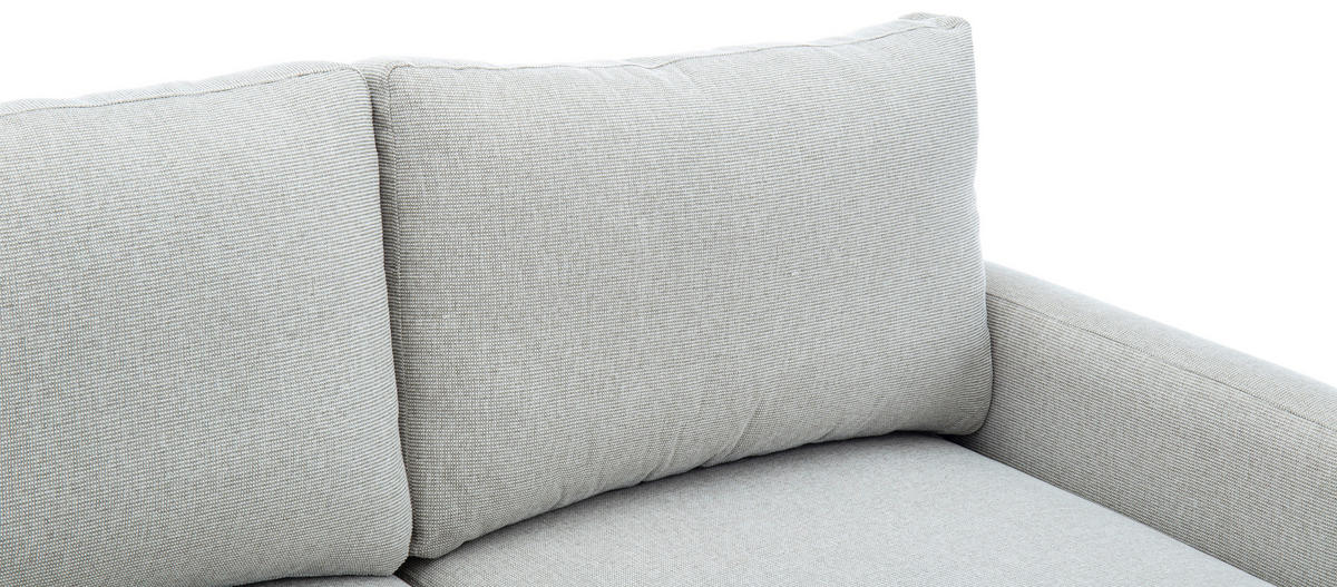 ECKSOFA Leinenoptik Beige  - Beige/Schwarz, Design, Kunststoff/Textil (152,5/225,5cm) - Livetastic