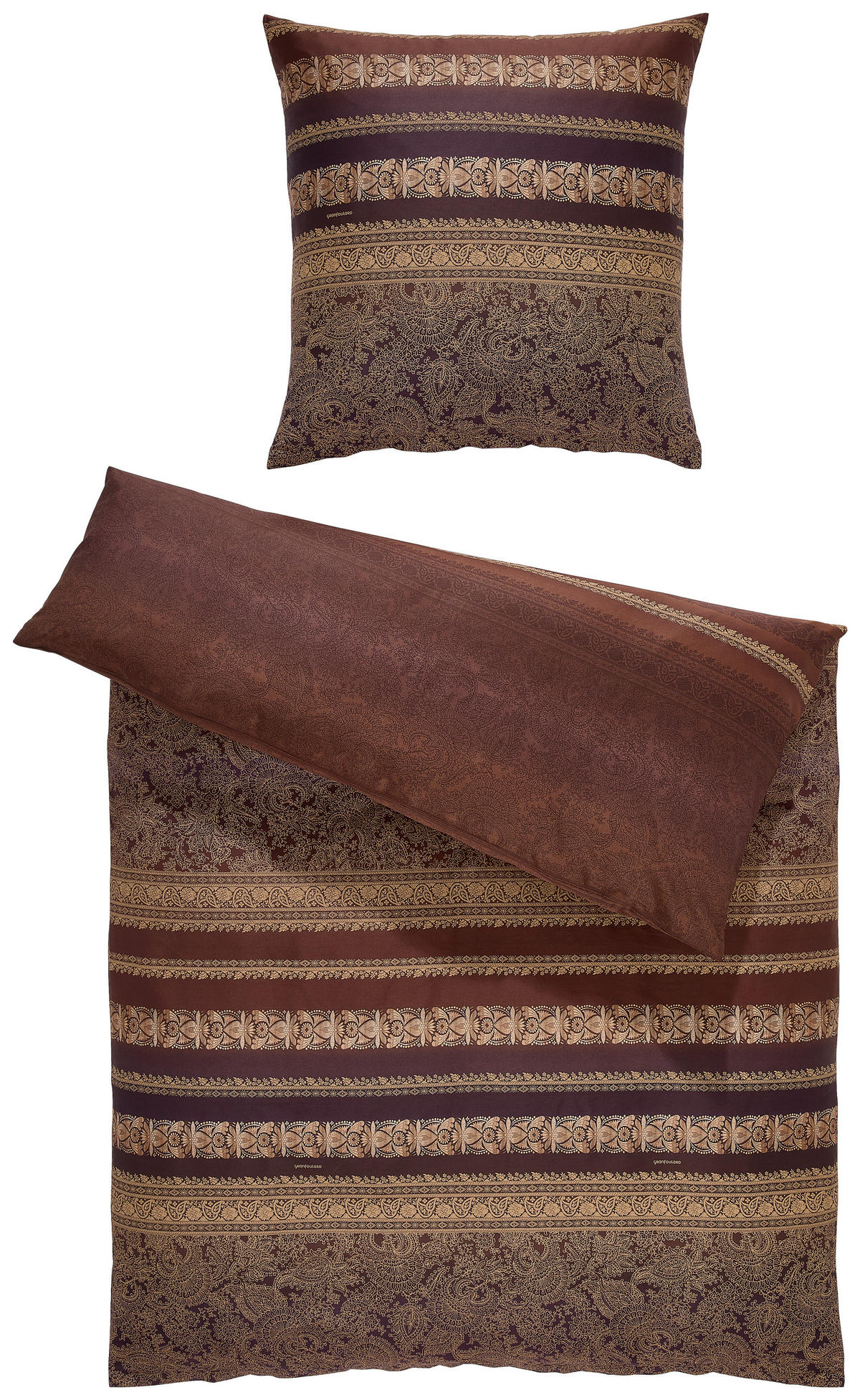BETTWÄSCHE Satin 135/200 cm  - Hellbraun, KONVENTIONELL, Textil (135/200cm) - Bassetti