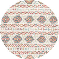 VINTAGE-TEPPICH 200 cm Ondea Ramizh Terracotta, Perlmutt, Graublau rund  - Graublau/Perlmutt, LIFESTYLE, Kunststoff/Textil (200cm) - Lindorug