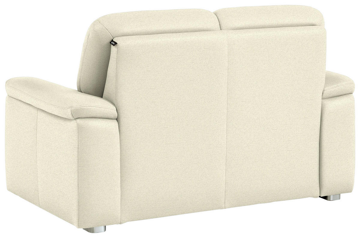 2-SITZER-SOFA Chenille Beige  - Beige/Alufarben, Konventionell, Textil/Metall (156/96/89cm) - Beldomo Comfort