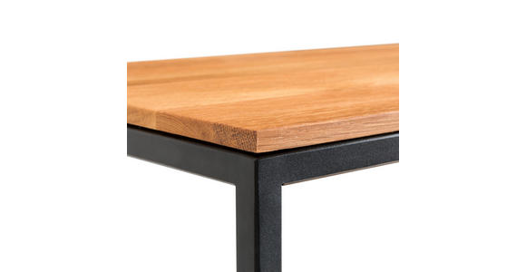 COUCHTISCH in Holz, Metall 70/70/41,5 cm  - Eichefarben/Schwarz, MODERN, Holz/Metall (70/70/41,5cm) - Johann Jakob