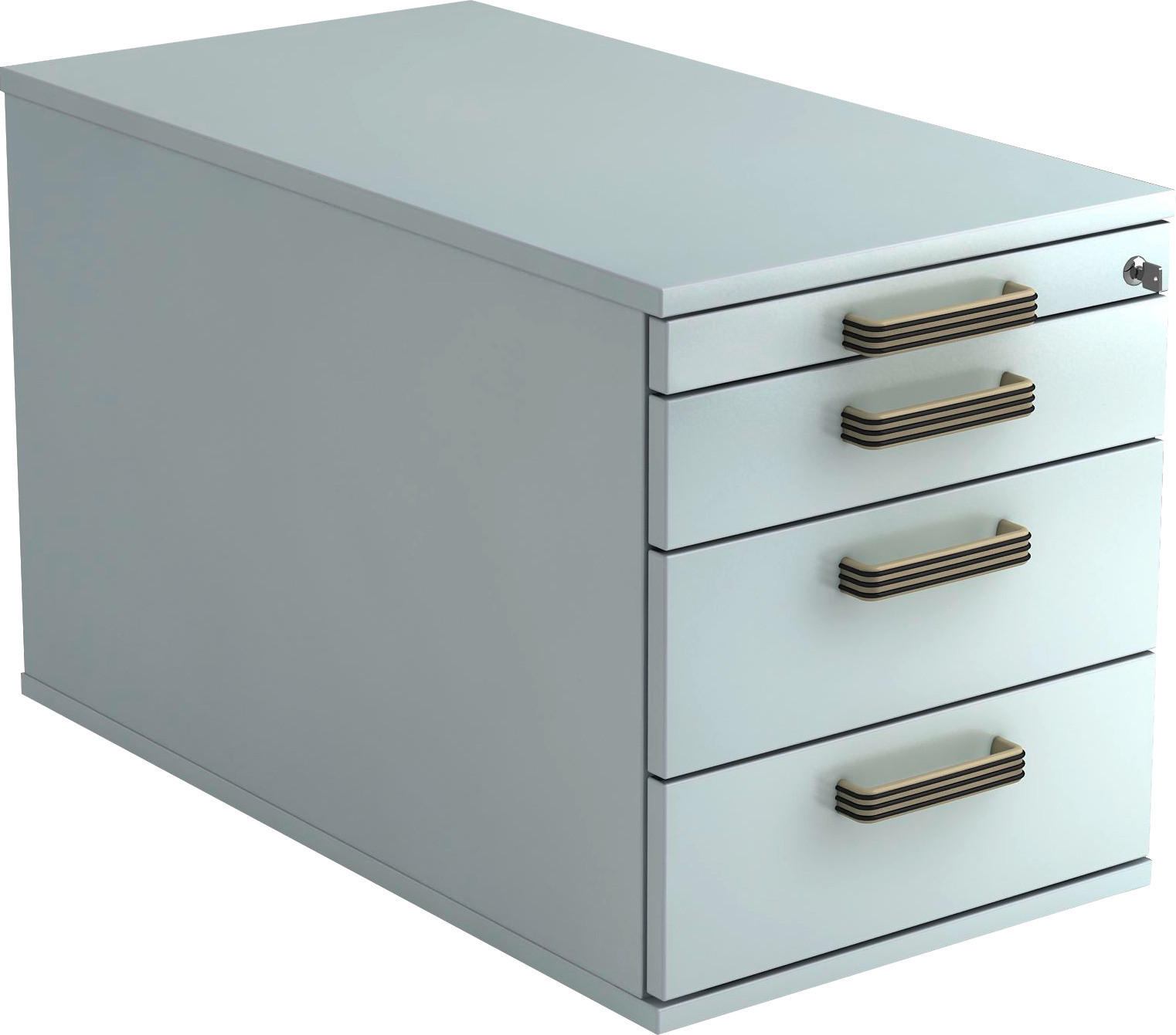 ROLLCONTAINER Grau  - Alufarben/Grau, KONVENTIONELL, Holzwerkstoff/Kunststoff (42,8/51,2/80cm) - Venda