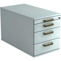 ROLLCONTAINER Grau  - Alufarben/Grau, KONVENTIONELL, Holzwerkstoff/Kunststoff (42,8/51,2/80cm) - Venda