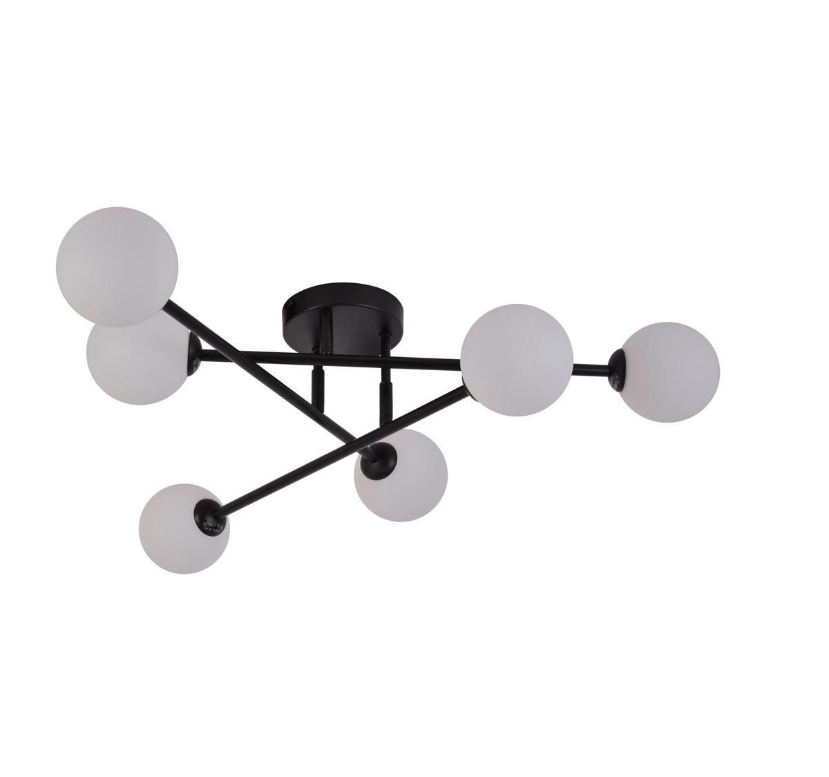 DECKENLEUCHTE     - Schwarz, Konventionell, Metall (65/60/20cm)