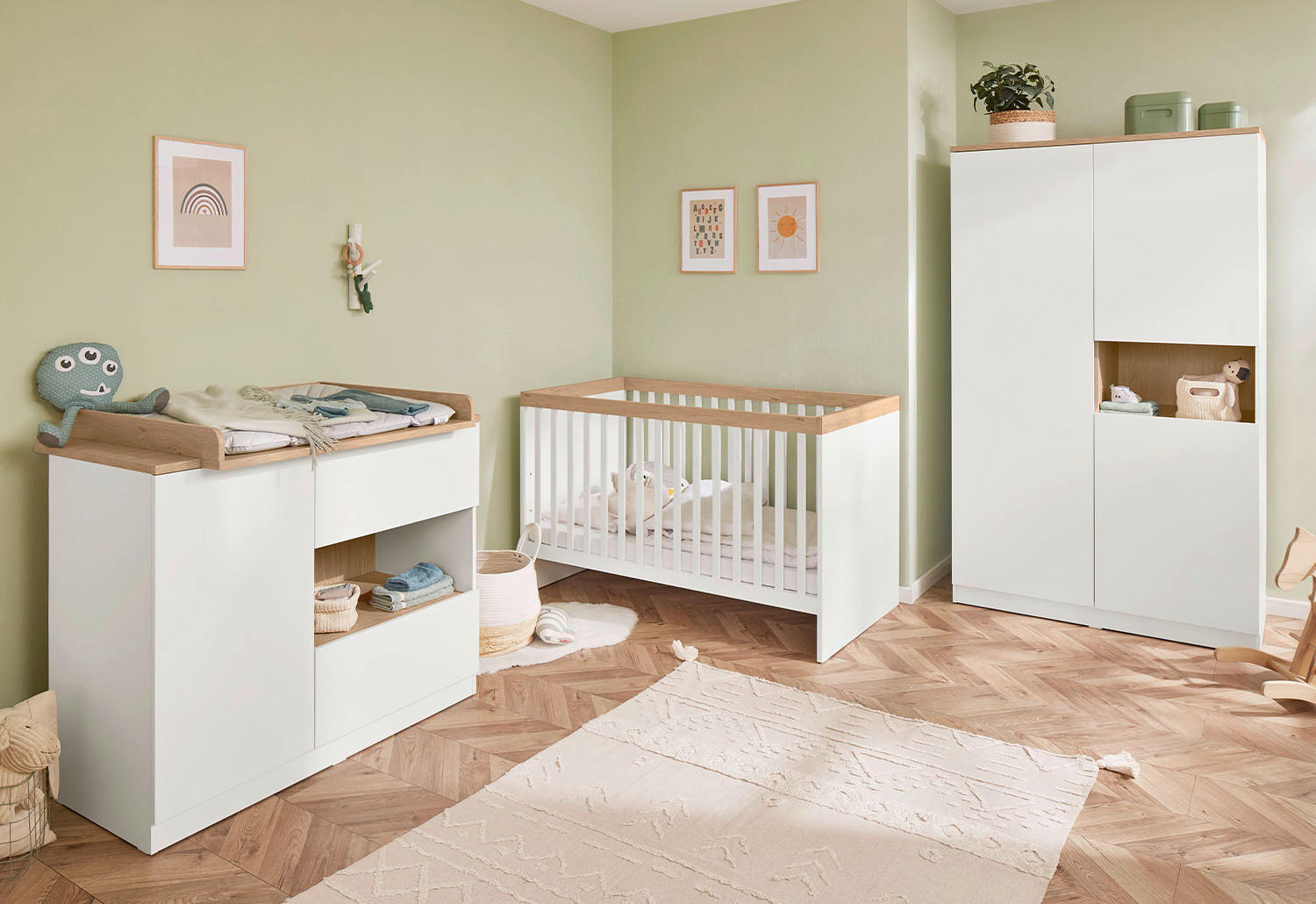 BABYZIMMER  - Naturfarben/Weiß, Basics, Holz - Pinolino