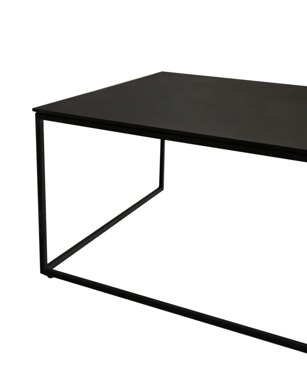 COUCHTISCH Eiche furniert rechteckig Naturfarben, Schwarz  - Schwarz/Naturfarben, Design, Holz/Holzwerkstoff (120/44/70cm) - MID.YOU