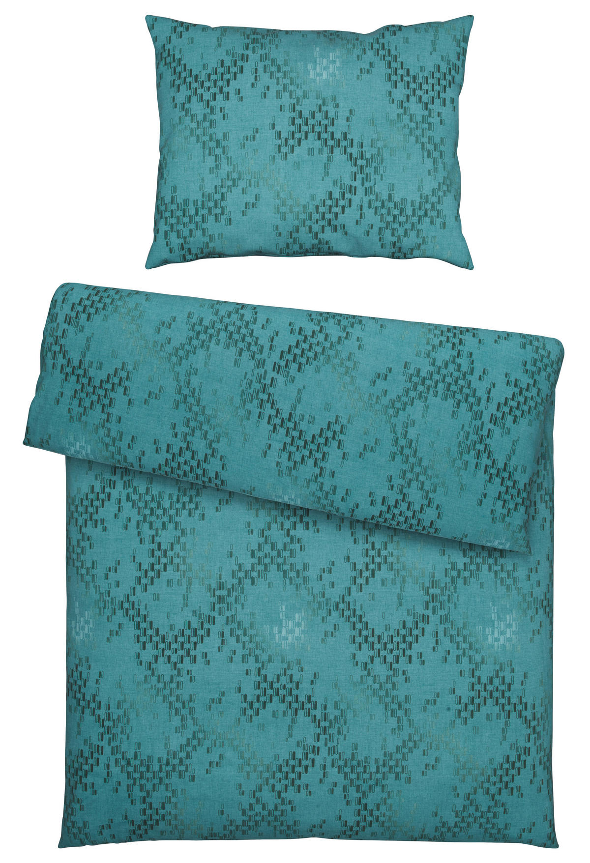 BETTWÄSCHE Atelier Makosatin 140/200 cm  - Grün, KONVENTIONELL, Textil (140/200cm) - Estella