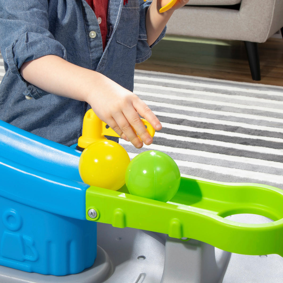 SPIELTISCH FAHREN UND ROLLEN - Blau/Orange, Basics, Kunststoff (58/90/69cm)