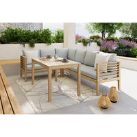 LOUNGE ÉTKEZŐGARNITÚRA  226/173 cm   - bézs/akácia színű, Modern, fa (226/173cm) - Ambia Garden
