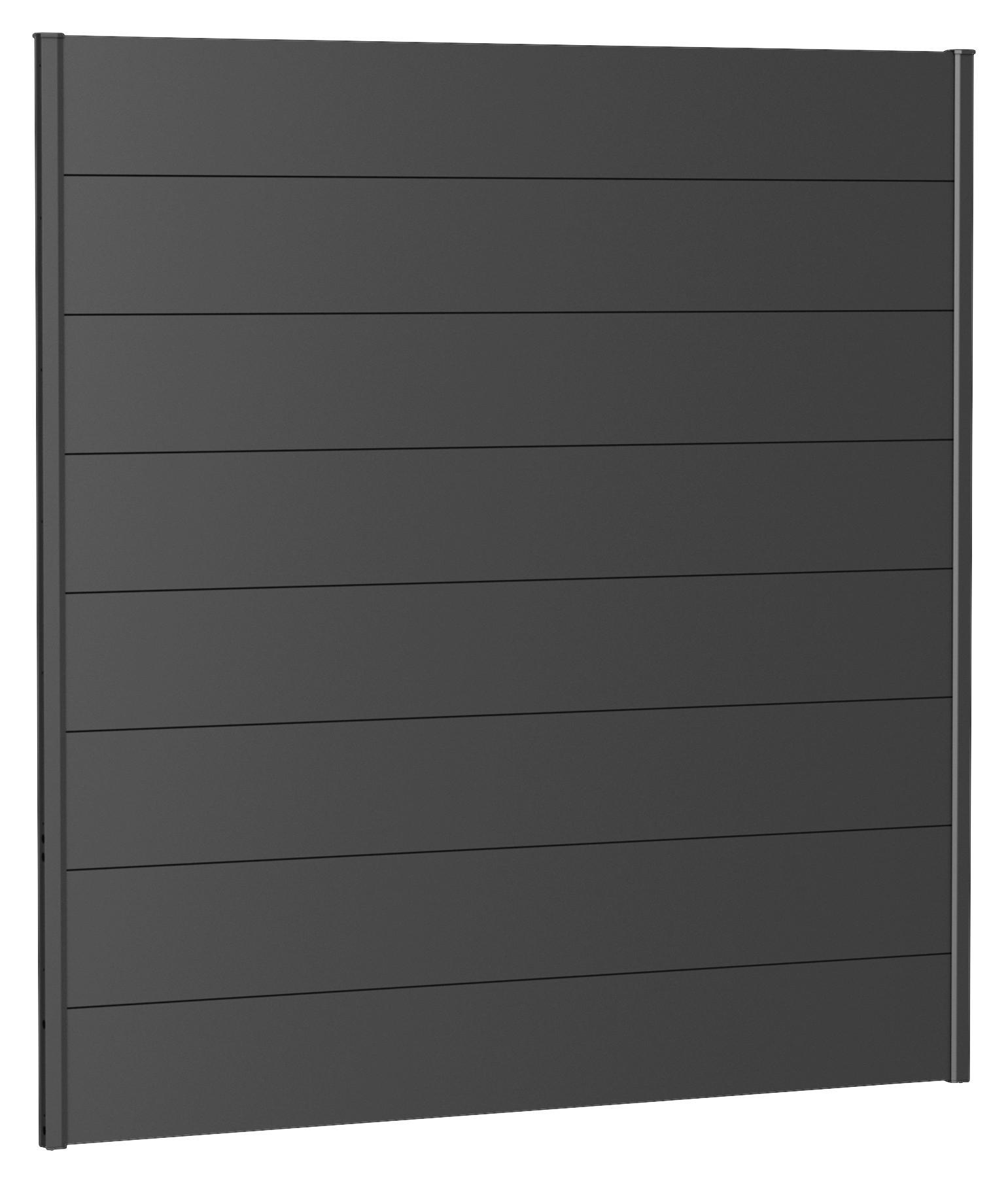 SICHTSCHUTZ - Dunkelgrau, Basics, Metall (180/182/4,4cm) - Biohort