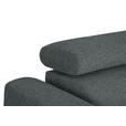 ECKSOFA in Chenille Grau  280/205 cm  - Schwarz/Grau, Design, Textil/Metall (280/205cm) - Xora