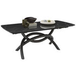 AUSZIEHTISCH in Metall, Keramik 200-294/100/76 cm - Anthrazit/Schwarz, Design, Keramik/Metall (200-294/100/76cm) - Belluti