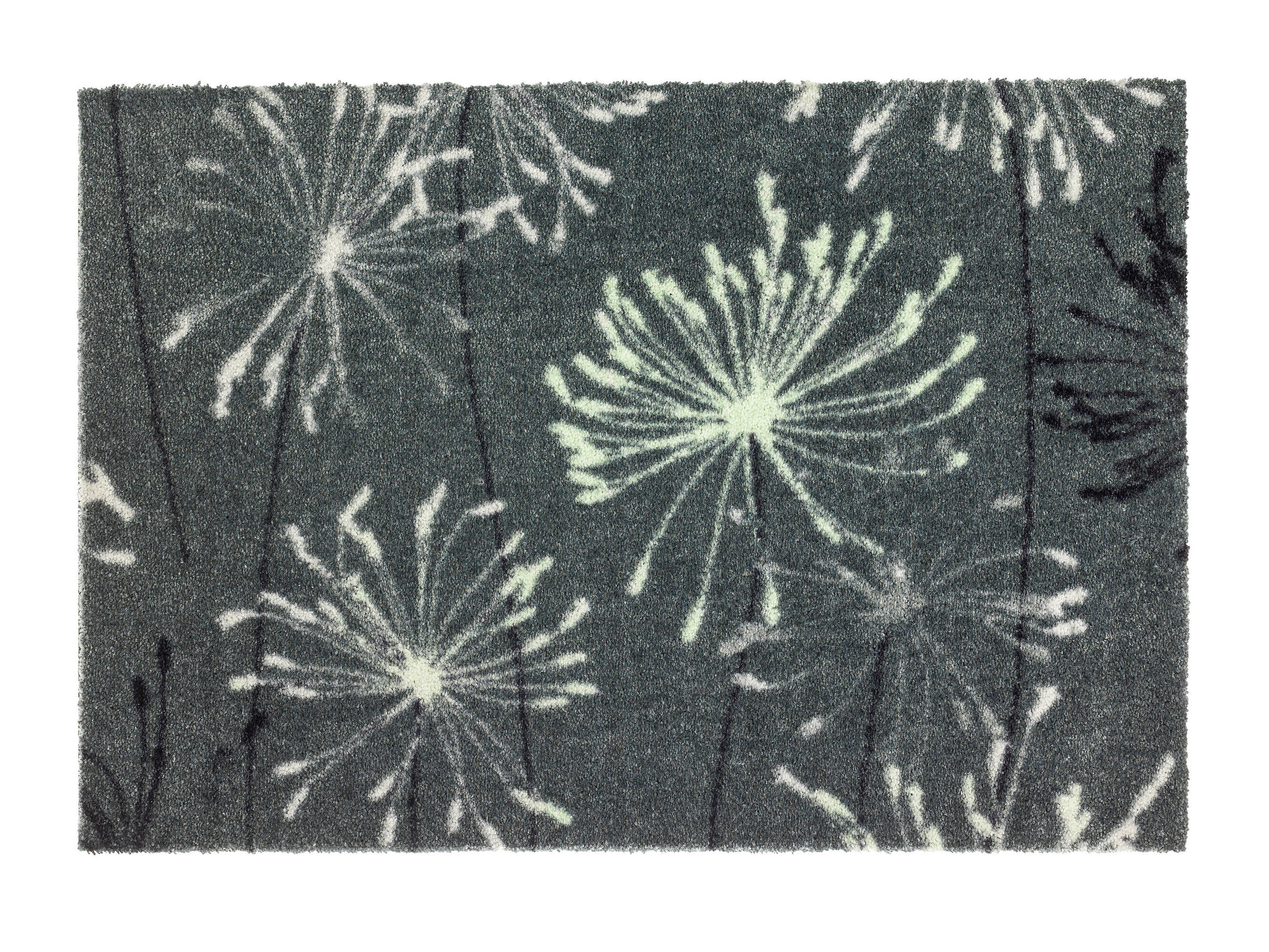 FUSSMATTE - Grau/Mintgrün, Konventionell, Textil (67/100cm) - Schöner Wohnen Teppi