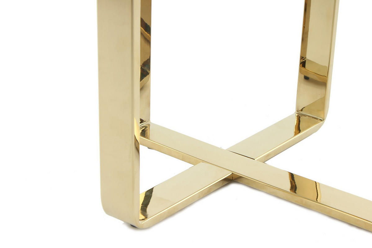 BEISTELLTISCH in Metall, Glas  - Goldfarben, Design, Glas/Metall (59/60/59cm) - Kayoom
