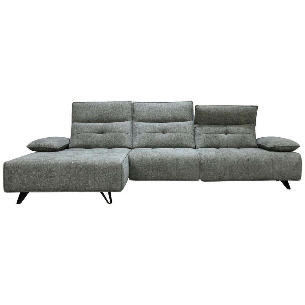 Thumbnail - Livetastic Ecksofa, Grau, Textil, 3-Sitzer, Füllung: Polyetherschaumkern, L-Form, Ottomane links, 314x162 cm, CE, ISO 90...