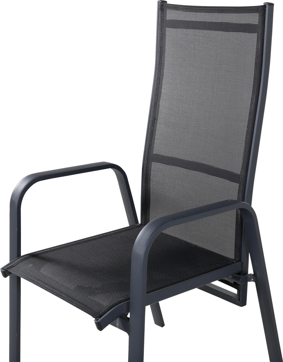 GARTENSESSEL-SET Aluminium Schwarz  - Schwarz, KONVENTIONELL, Metall (56.5/110/65cm) - Gardenson
