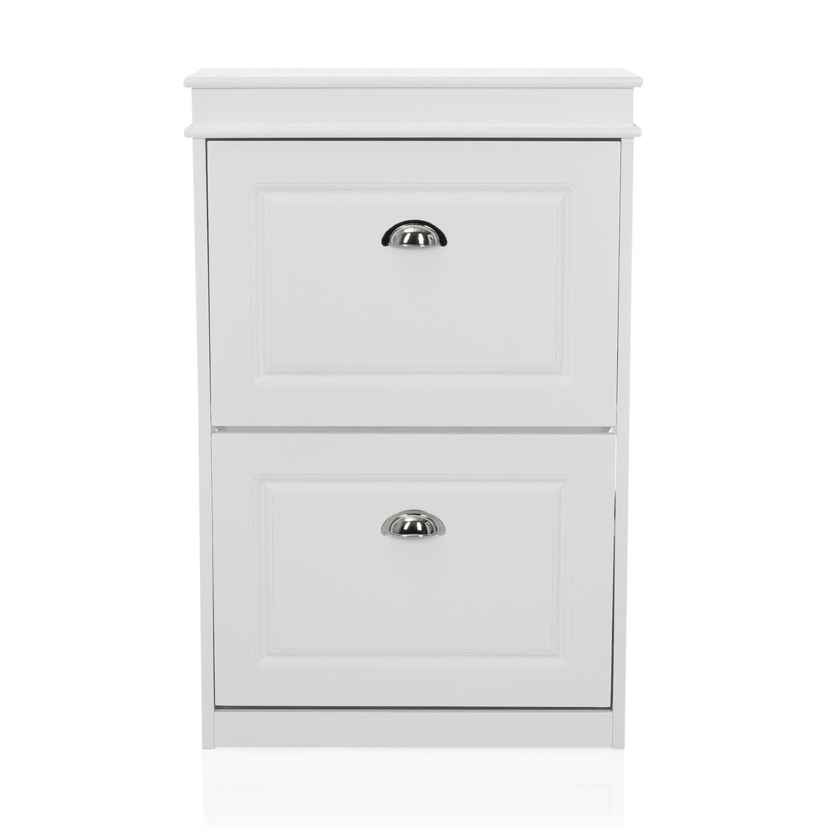 SKOSKÅP  i  - vit/silver, Modern, metall/trämaterial (53/82/24cm) - MID.YOU