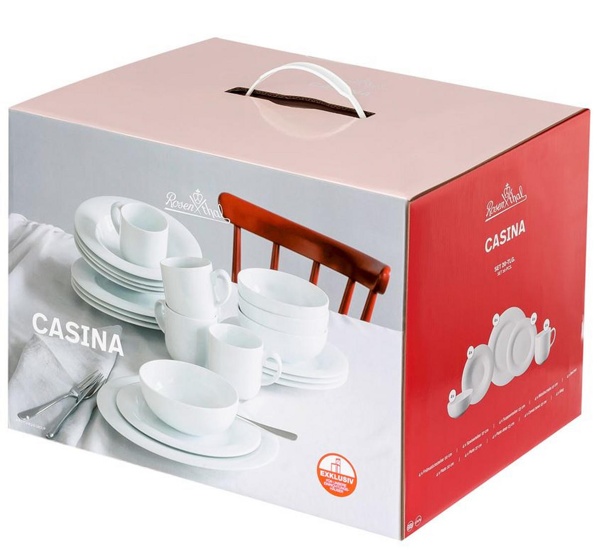 KOMBISERVICE Weiß Casina 20-teilig 4 Personen  - Weiß, Basics, Keramik (32/42/31cm) - Rosenthal