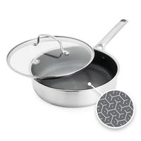 SCHMORPFANNE Apex Keramikbeschichtung 24 cm  - Edelstahlfarben/Transparent, Basics, Glas/Metall (24cm) - GreenPan