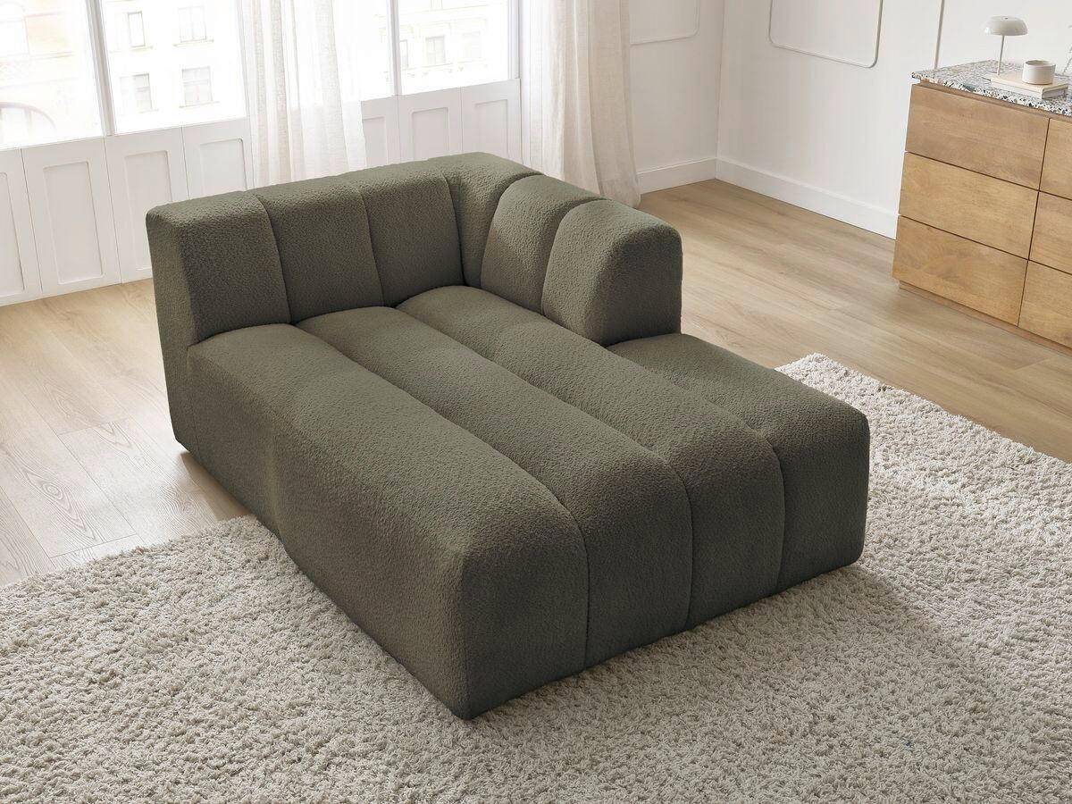 SOFAELEMENT ANNECY Bouclé Grün  - Schwarz/Grün, MODERN, Kunststoff/Textil (120/72/170cm)
