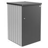 MÜLLTONNENBOX - Dunkelgrau/Silberfarben, Basics, Metall (80/129/88cm) - Biohort
