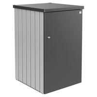 MÜLLTONNENBOX - Dunkelgrau/Silberfarben, Basics, Metall (80/129/88cm) - Biohort