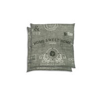 GARTENSITZKISSEN 2er-Set Stempel  - Hellgrau/Weiß, KONVENTIONELL, Textil (48/5/48cm)