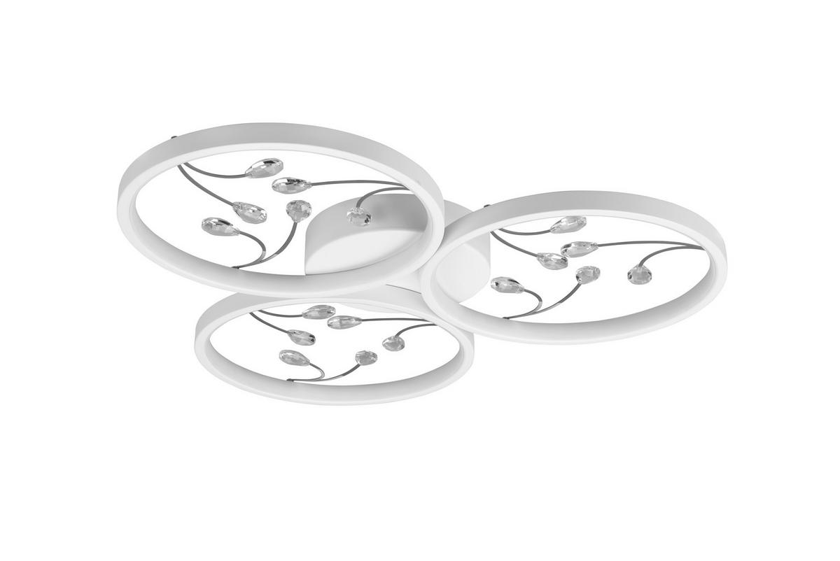 LED-DECKENLEUCHTE Groovy 62/6 cm   - Weiß, Design, Metall (62/6cm) - Trio Leuchten