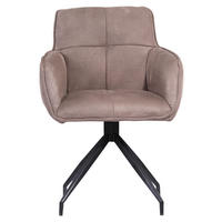 STOLICA S NASLONOM ZA RUKE  svijetlo smeđa  metal, tekstil      - svijetlo smeđa/crna, Moderno, metal/tekstil (47,50/85/61,50cm) - Hom`in