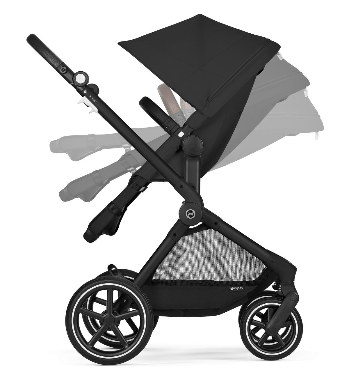 KINDERWAGENSET EOS LUX  - Schwarz, Basics, Textil/Metall (85/61/116cm) - Cybex