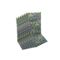 SESSELAUFLAGENSET Blume  - Blau/Grau, Basics, Textil (48/5/118cm)