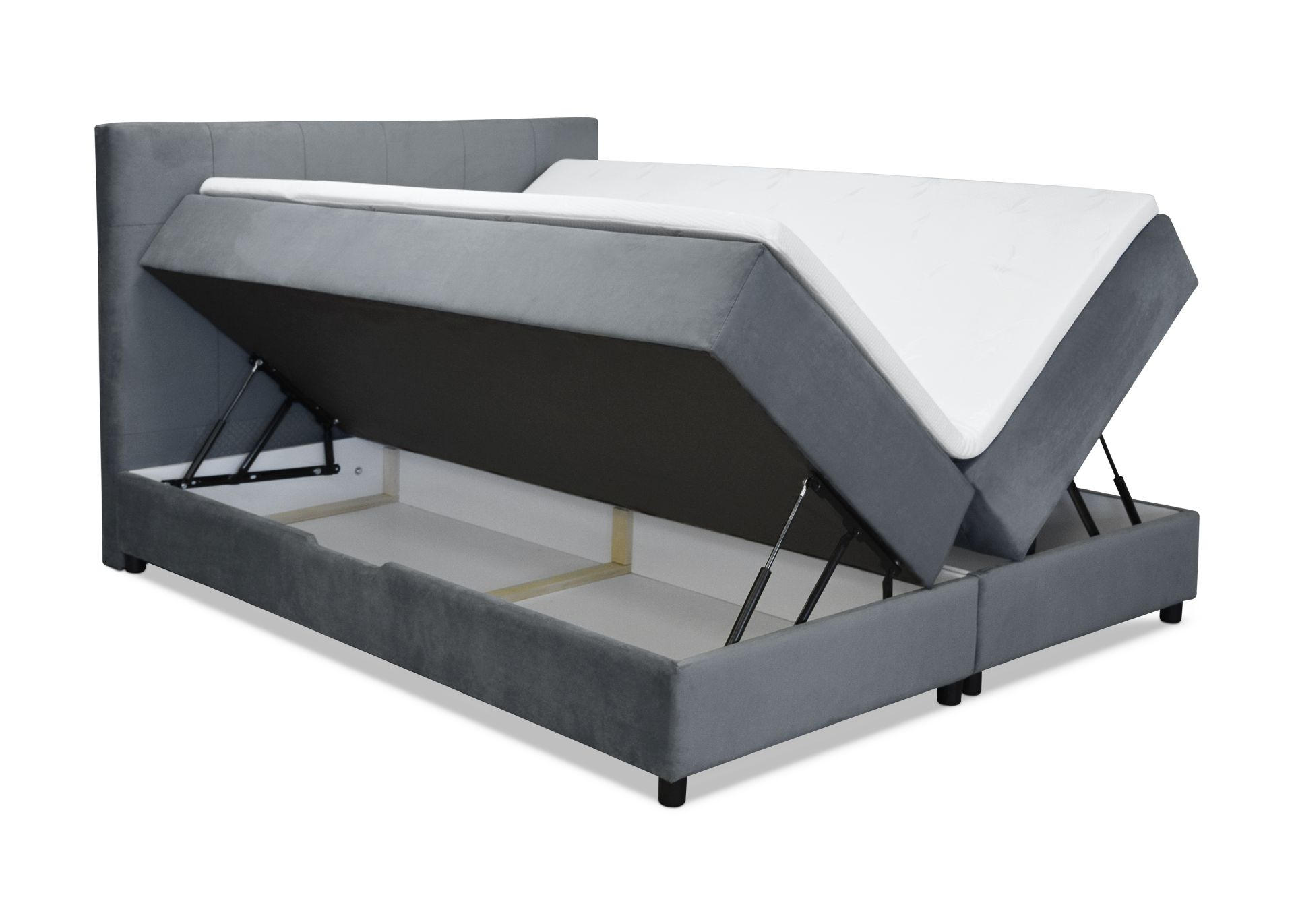 BOX KREVET 160/200 cm     siva  - siva/crna, Moderno, drvni materijal (160/200cm) - Ti'me