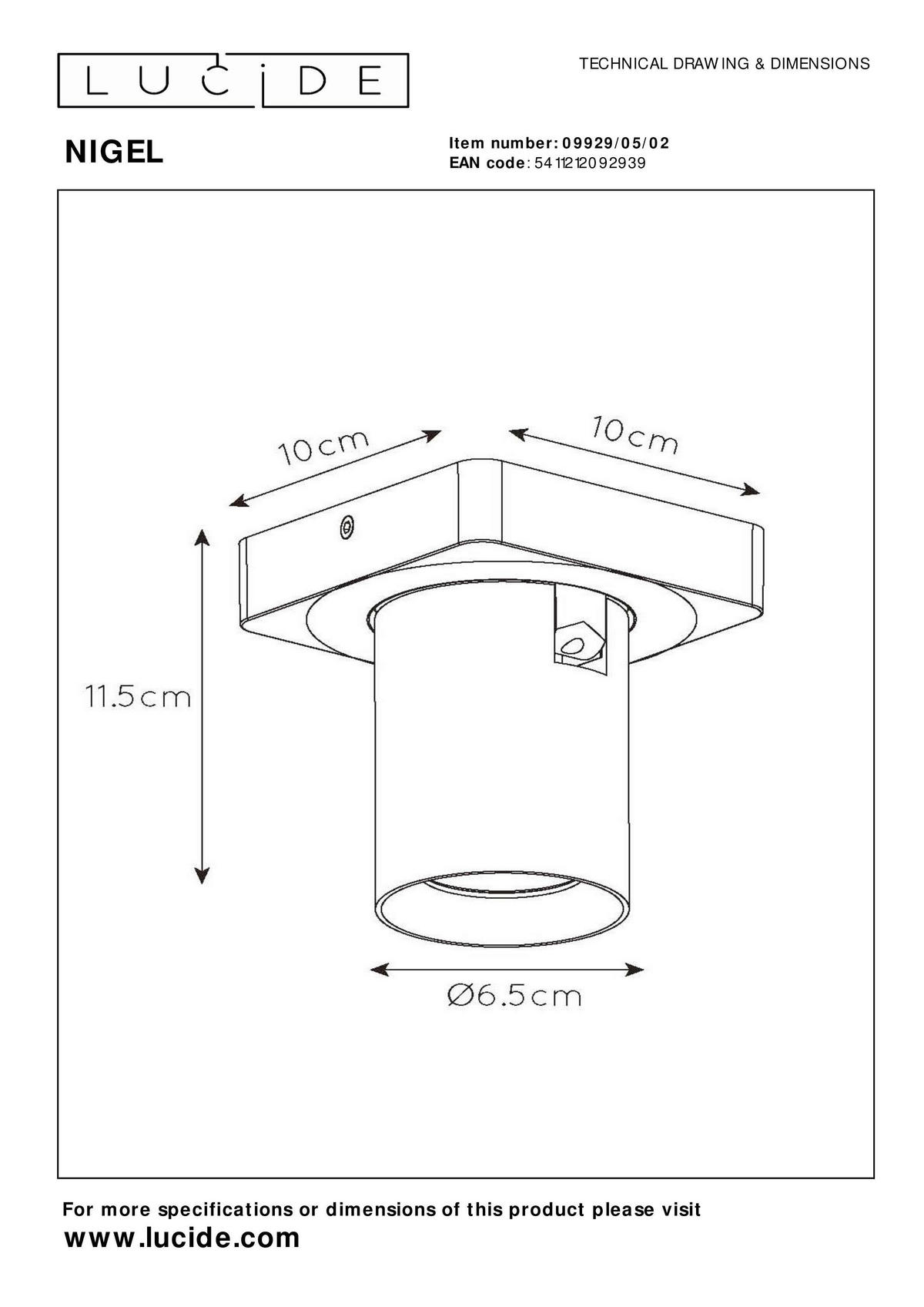 LED-STRAHLER - Messingfarben, Basics, Metall (10/10/11.5cm) - Lucide