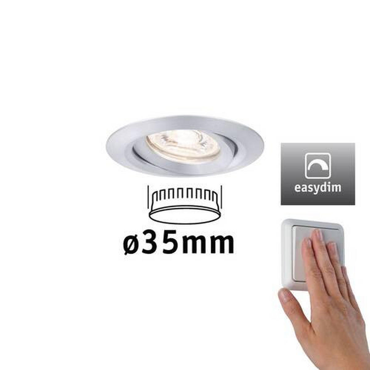 LED-EINBAUSPOT 6,6 cm  - Design (6,6cm) - Paulmann