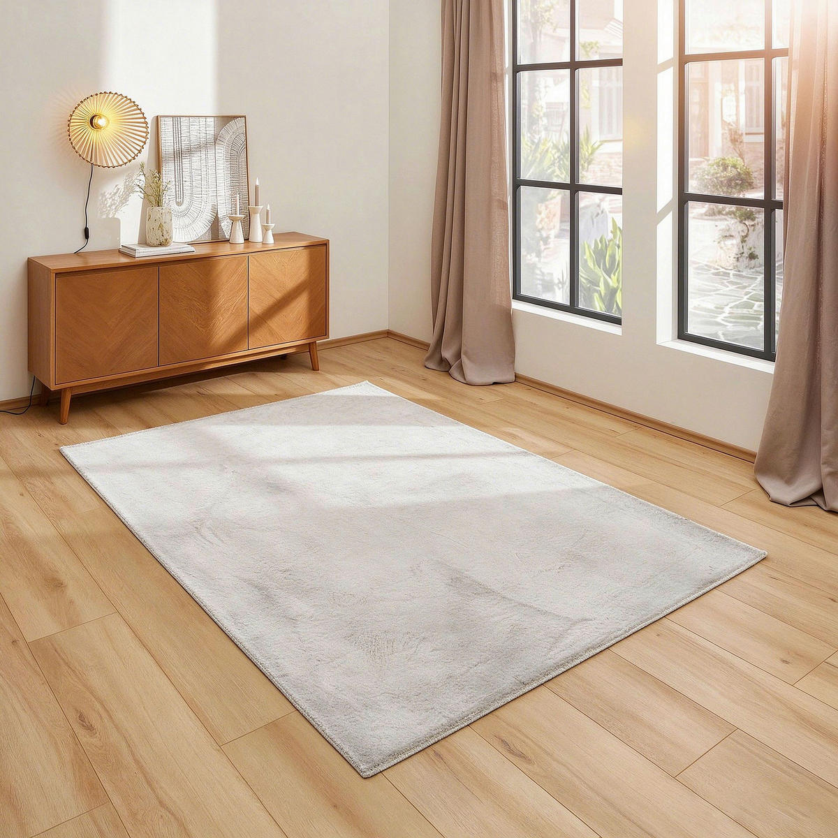 FELLTEPPICH 120/160 cm BHV0724  - Beige, Konventionell, Textil (120/160cm) - Boxxx