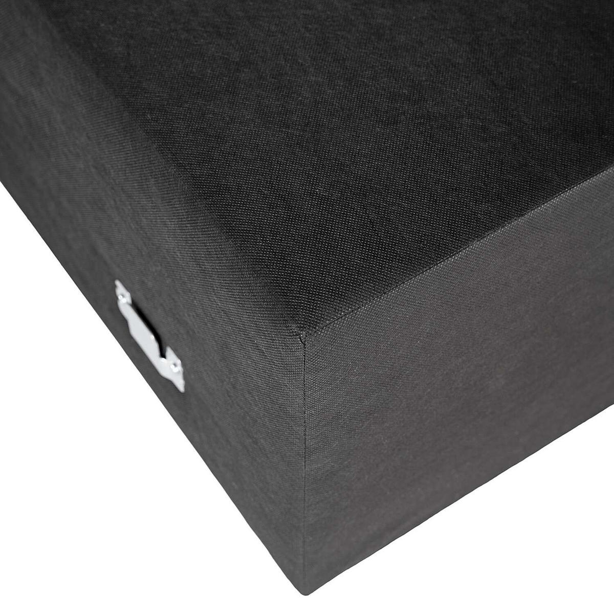BOXSPRINGBETT 140/200 cm  in Beige  - Beige/Schwarz, Design, Textil (140/200cm) - home24