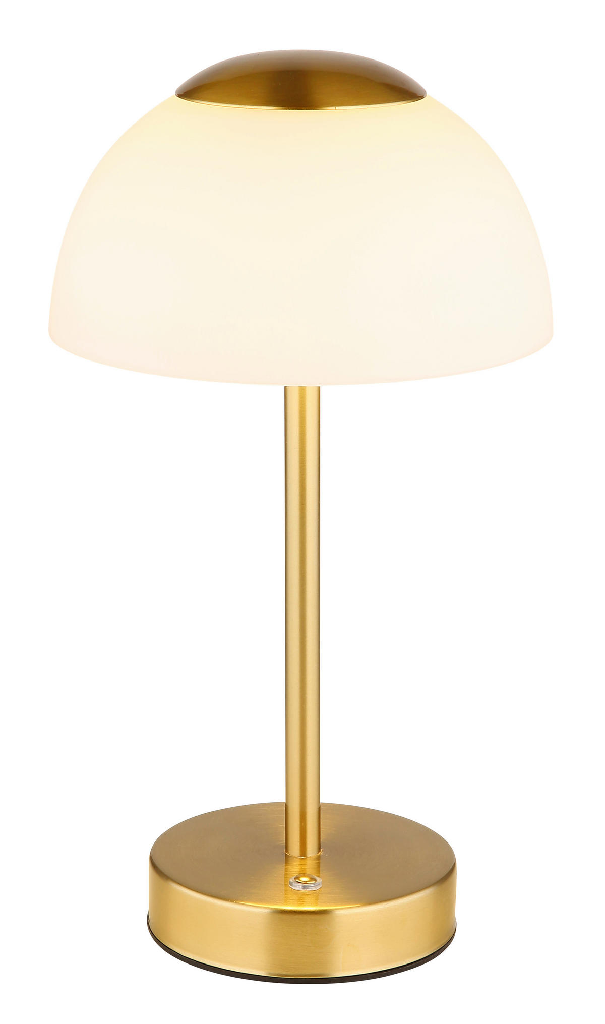 STOLNÍ LAMPA NA BATERIE, dotykový stmívač, 15/31 cm  - bílá/barvy mosazi, Konvenční, kov/plast (15/31cm)
