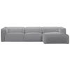 ECKSOFA in Webstoff Grau  332/163 cm  - Schwarz/Grau, Design, Kunststoff/Textil (332/163cm) - Stylife