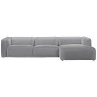 ECKSOFA in Webstoff Grau  - Schwarz/Grau, Design, Kunststoff/Textil (332/163cm) - Stylife