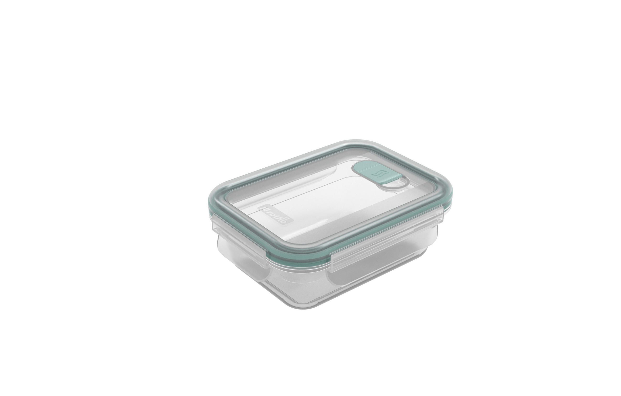 CLIPBOX 0,45 l  - Transparent/Salbeigrün, Basics, Kunststoff (12/15,6cm) - Rotho