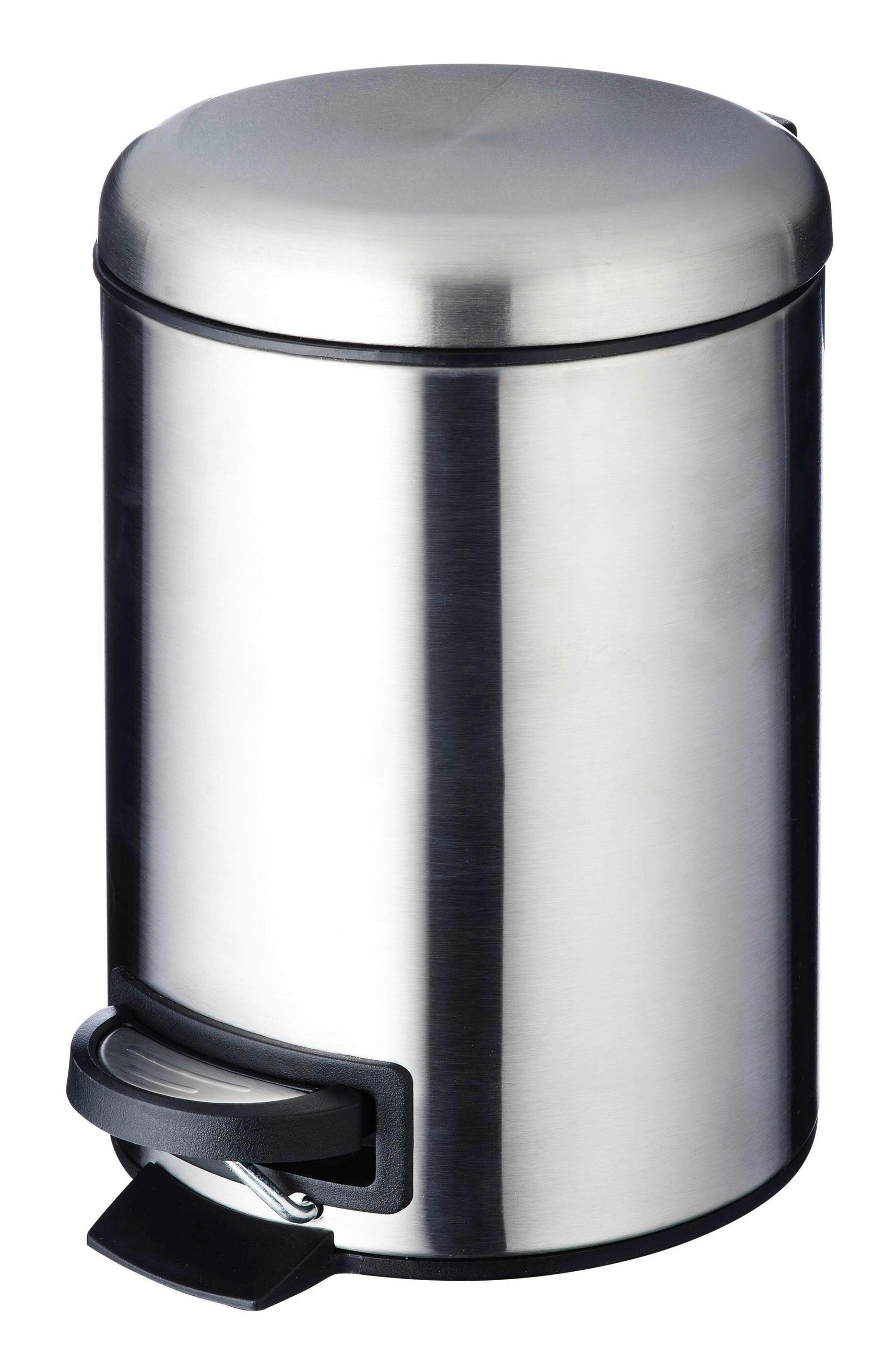 KOSMETIKEIMER 3 l  Metall  - Chromfarben/Schwarz, Basics, Kunststoff/Metall (22,5/25,3/17cm) - Sadena