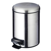 KOSMETIKEIMER 3 l  Metall  - Chromfarben/Schwarz, Basics, Kunststoff/Metall (22,5/25,3/17cm) - Sadena