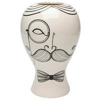 VASE 30 cm  - Schwarz/Weiß, KONVENTIONELL, Keramik (19/30/19cm) - Kare-Design