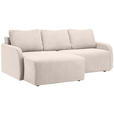ECKSOFA  in Cord Naturfarben  - Schwarz/Naturfarben, KONVENTIONELL, Kunststoff/Textil (217/146cm) - Carryhome