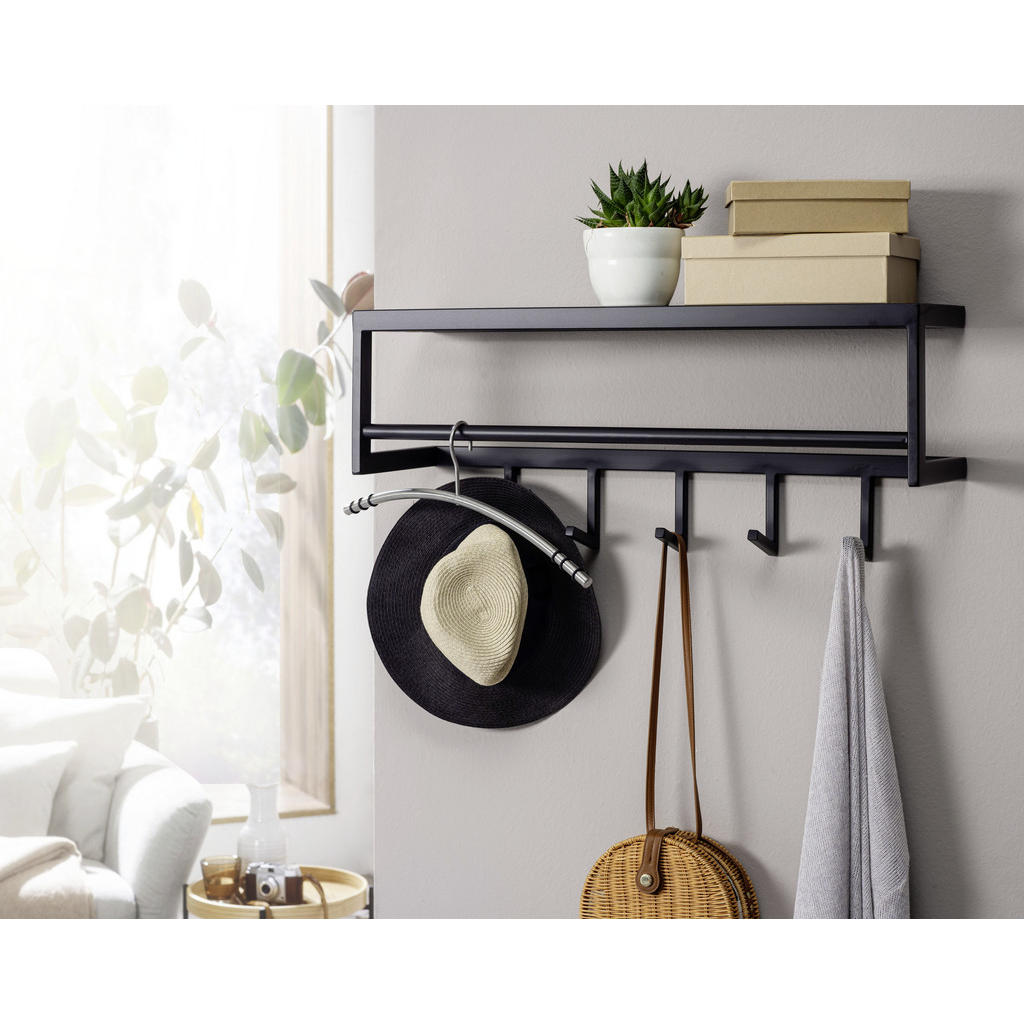 Thumbnail - Mid.you Wandgarderobe, Schwarz, Metall, 70x20x20 cm, Hutablage, Kleiderstange, Garderobe, Garderobenleisten & Garderoben...