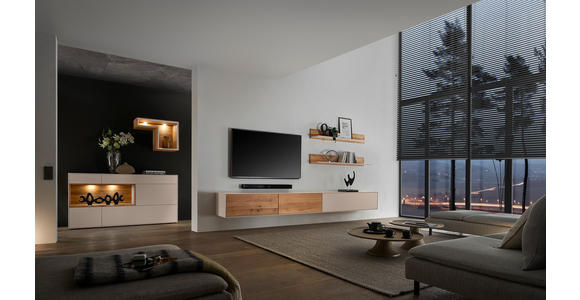 WOHNWAND Tarvis 4-teilig  in Sandfarben, Wildeiche  285/190/39 cm  - Sandfarben/Wildeiche, Design, Holz/Holzwerkstoff (285/190/39cm) - Dieter Knoll