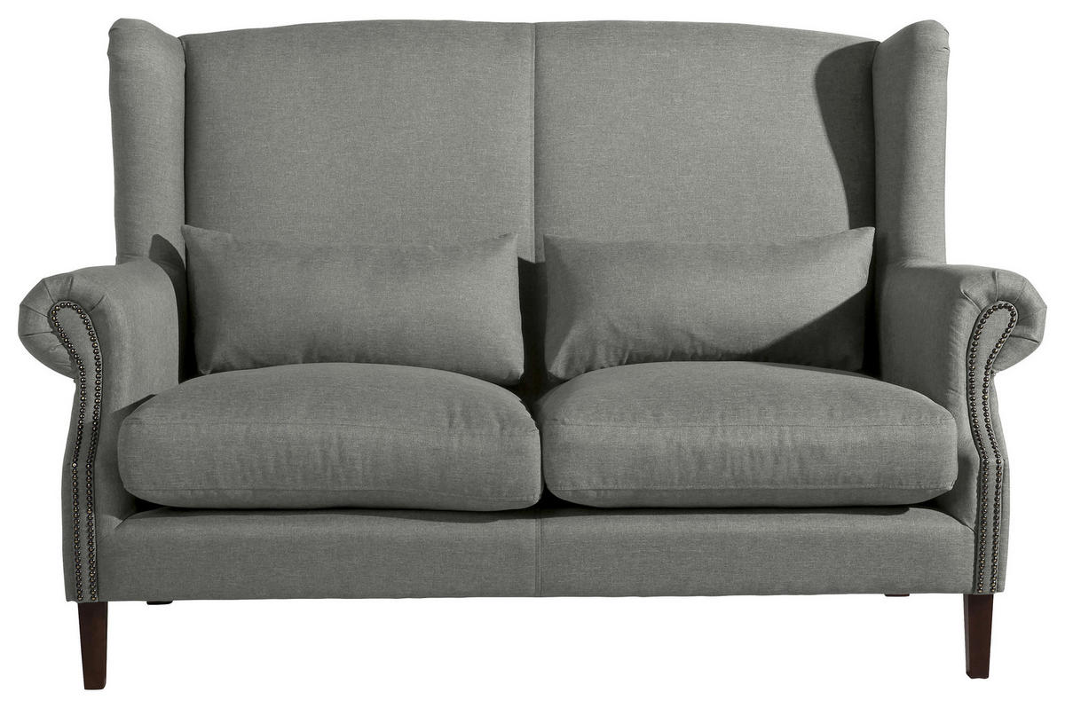 2-SITZER-SOFA Flachgewebe Hellgrau von MAX WINZE