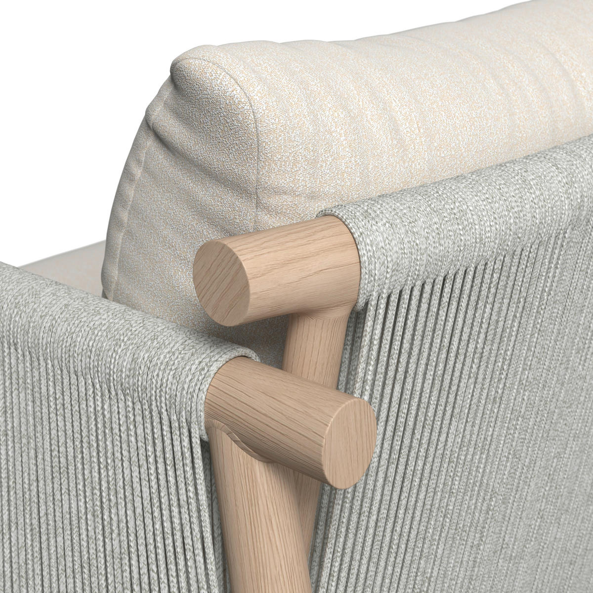 KERTI BÚTORSZETT 5 részes  - Pezsgő/fehér, Design, textil/fém - Amatio