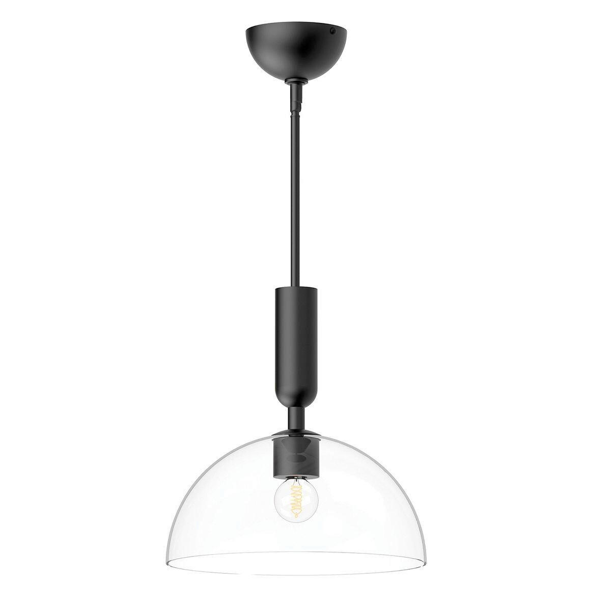 HÄNGELEUCHTE Alora Mood 32,4/30,5 cm  - Schwarz, KONVENTIONELL, Glas/Metall (32,4/30,5cm) - Elstead Lighting