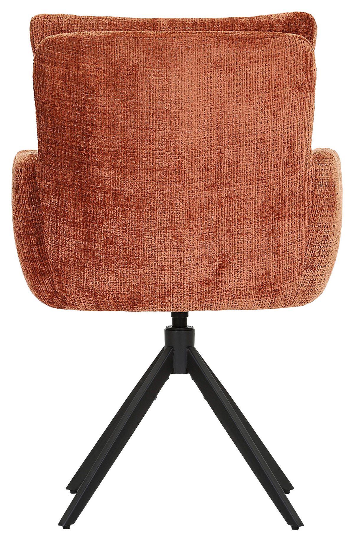 ARMLEHNSTUHL  Typenauswahl, Sitzfläche 360° drehbar Chenille  Schwarz, Kupferfarben  - Schwarz/Kupferfarben, Design, Textil/Metall (60/90/65cm) - Milino